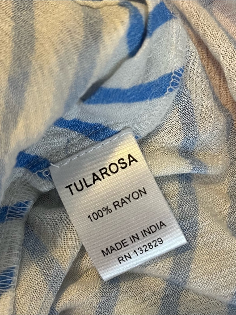 Tularosa Striped “Rae” High Rise Button-Trim Ruffle Edge Shorts - Picture 9 of 11